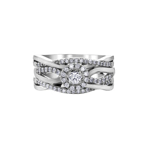 AM429 10KT White Gold .31CT TW Canadian Diamond Ring
