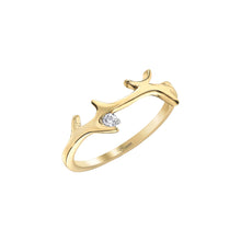 Load image into Gallery viewer, AM449 10KT Yellow Gold .04CT TW Canadian Diamond Ring
