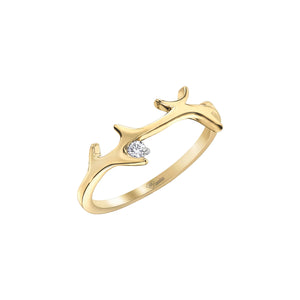 AM449 10KT Yellow Gold .04CT TW Canadian Diamond Ring