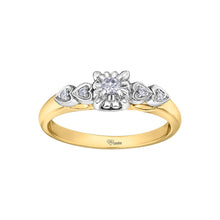 Load image into Gallery viewer, AM523 10KT Yellow &amp; White Gold .10CT TW Canadian Diamond Ring
