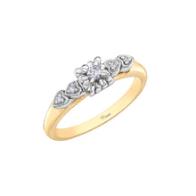 Load image into Gallery viewer, AM523 10KT Yellow &amp; White Gold .10CT TW Canadian Diamond Ring
