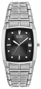 410075 CITIZEN® ECO-DRIVE Stainless steel with Black Dial & Date