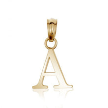 Load image into Gallery viewer, 240308 10K White Gold Block Initial A Charm
