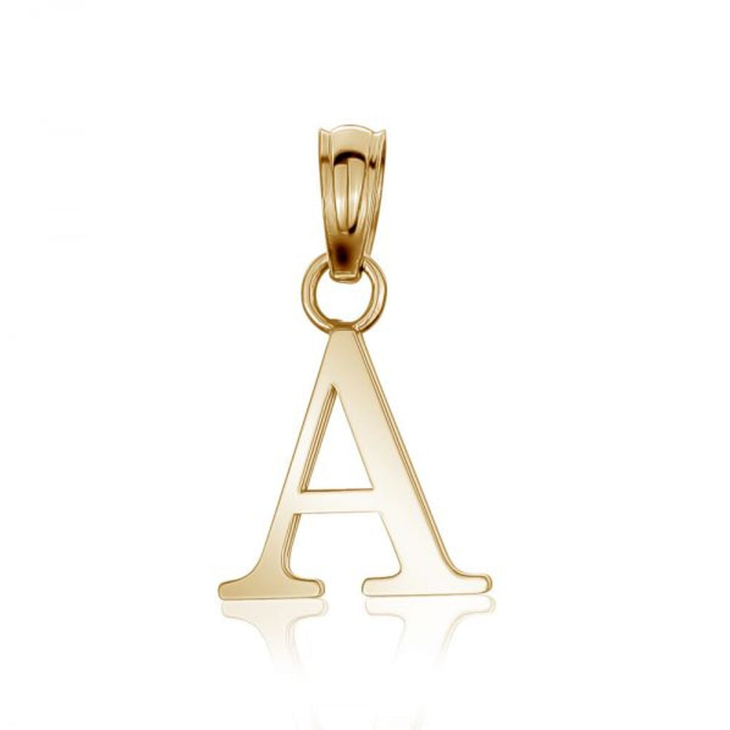 240308 10K White Gold Block Initial A Charm