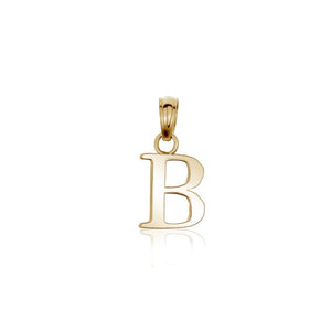 240430 10K Yellow Gold Block Initial B Charm