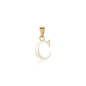 240432 10K Yellow Gold Block Initial H Charm