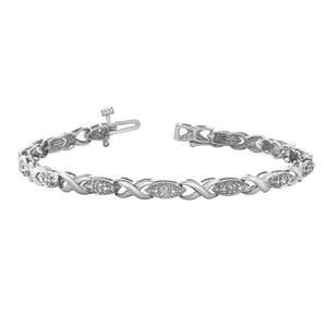 160025 OUT OF STOCK PLEASE ALLOW 3-4 WEEKS FOR DELIVERY 10KT White Gold .10CT TW Diamond Bracelet