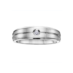 130304 OUT OF STOCK, PLEASE ALLOW 3-4 WEEKS FOR DELIVERY 10KT White Gold .04CT TW Diamond Band