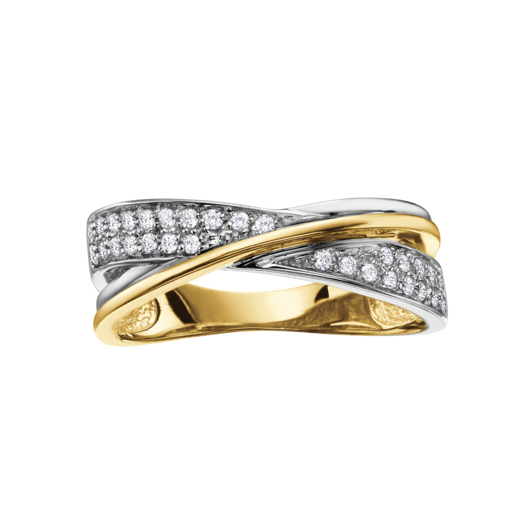 030051 10KT Yellow & White Gold .19CT TW Diamond Ring