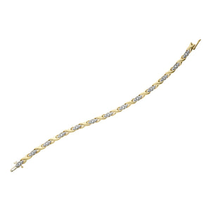 160001 OUT OF STOCK, PLEASE ALLOW 3-4 WEEKS FOR DELIVERY 10KT Yellow Gold .10CT TW Diamond Bracelet