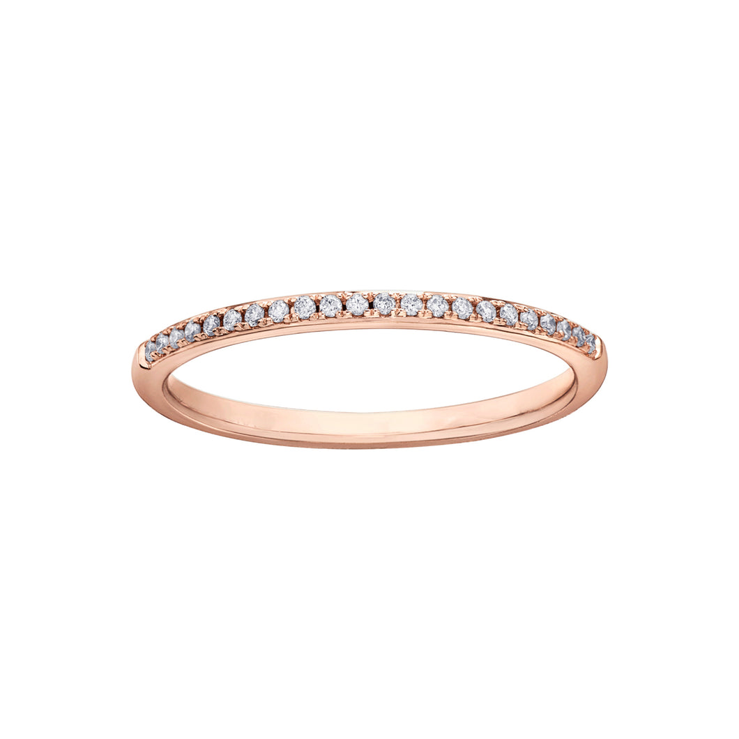 120198 OUT OF STOCK PLEASE ALLOW 3-4 WEEKS FOR DELIVERY 10KT Rose Gold .07CT TW Diamond Band