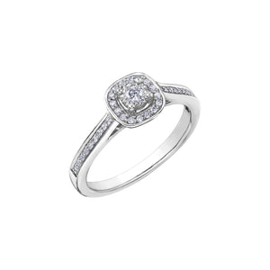 030139 OUT OF STOCK, PLEASE ALLOW 3-4 WEEKS FOR DELIVERY 10KT White Gold .19CT TW Diamond Ring