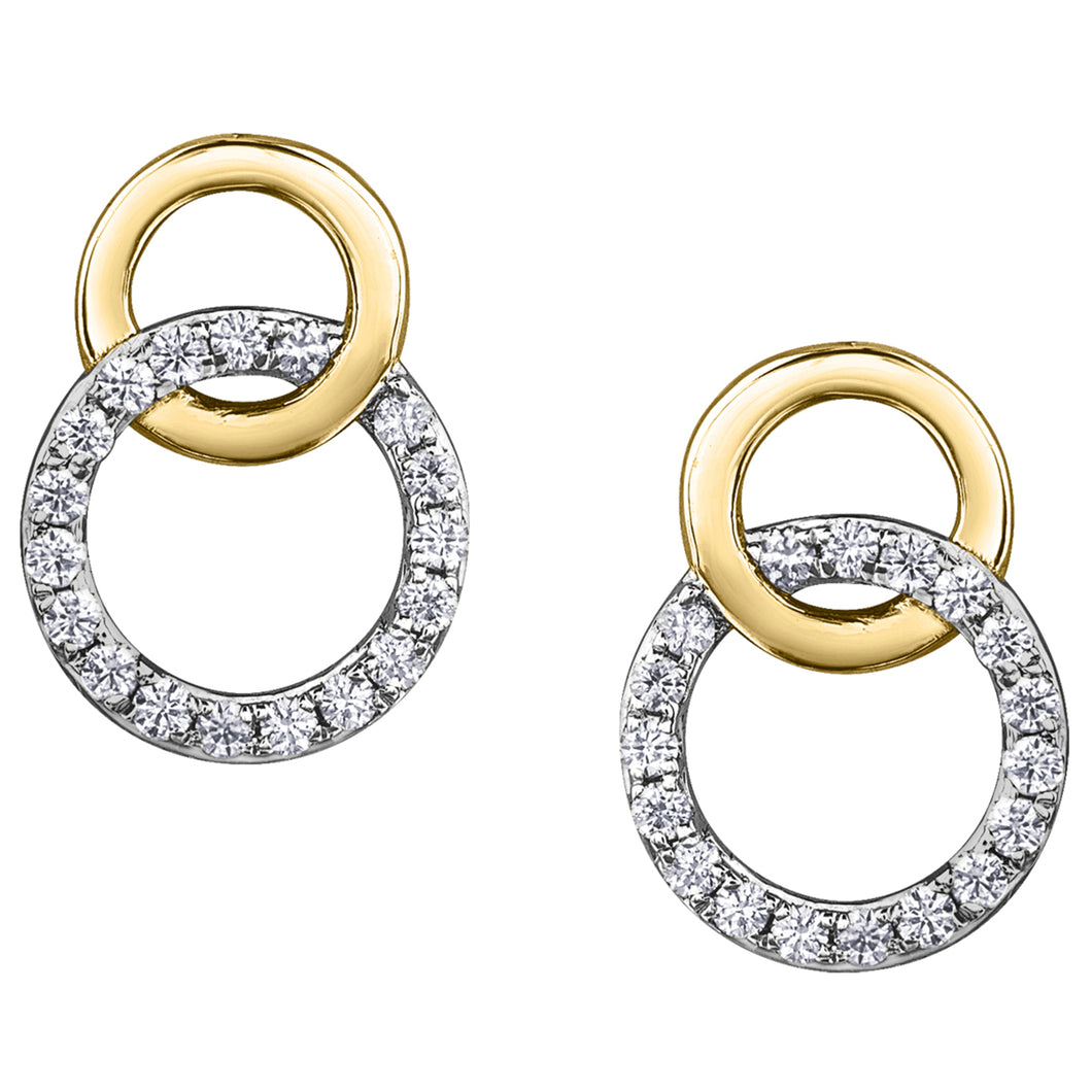 150707 OUT OF STOCK PLEASE ALLOW 3-4 WEEKS FOR DELIVERY 10K Yellow Gold 0.14CT TW Diamond Stud Earrings