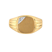 Load image into Gallery viewer, 040067 10KT Yellow Gold 0.01CT TW Diamond Signet Ring
