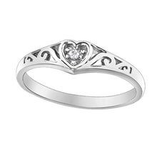 Load image into Gallery viewer, 030146 10KT White Gold .02CT TW Diamond Heart Ring
