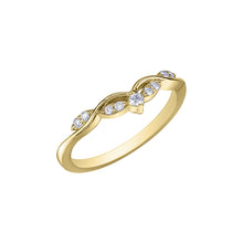 Load image into Gallery viewer, 030339 10KT Yellow Gold .11CT TW Diamond Chevron Ring
