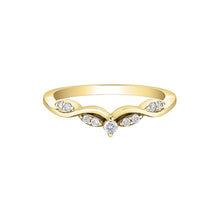 Load image into Gallery viewer, 030339 10KT Yellow Gold .11CT TW Diamond Chevron Ring
