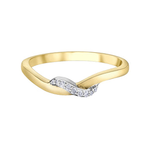 100042 10K Yellow Gold & .04CT TW Diamond Matching Wedding Band