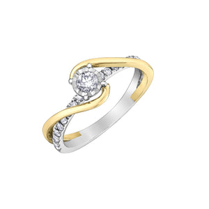 020158 10K Yellow & White Gold .36CT TW Diamond Ring