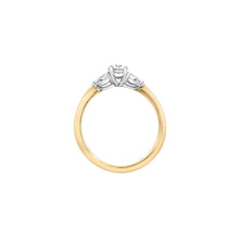 Load image into Gallery viewer, 020170 14KT Yellow &amp; White Gold .65CT TW Oval Center Diamond Ring
