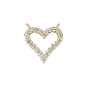 141565 10K Yellow Gold .125CT TW Diamond Heart Pendant