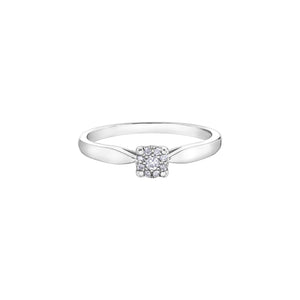 030185 10KT White Gold .08CT TW Diamond Ring