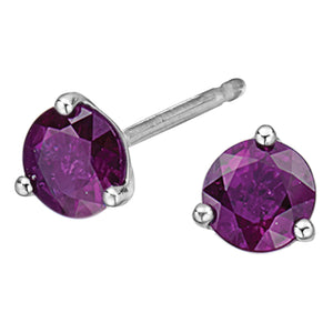 180027 OUT OF STOCK PLEASE ALLOW 3-4 WEEKS FOR DELIVERY 10KT White Gold Amethyst 5mm Stud Earrings