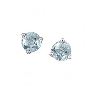 180001 OUT OF STOCK PLEASE ALLOW 3-4 WEEKS FOR DELIVERY 10KT White Gold Aquamarine 5mm Stud Earrings
