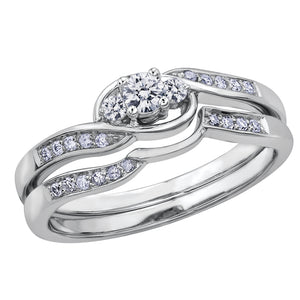 100083 10KT White Gold .05CT TW Diamond Ring