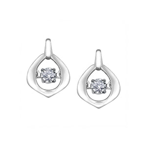 150745 OUT OF STOCK PLEASE ALLOW 3-4 WEEKS FOR DELIVERY 10KT White Gold 0.04CT TW Dancing Diamond Stud Earrings