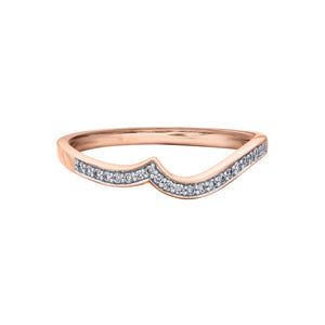 030014 OUT OF STOCK, PLEASE ALLOW 3-4 WEEKS FOR DELIVERY 10K Rose Gold 0.17CT TW Diamond Ring