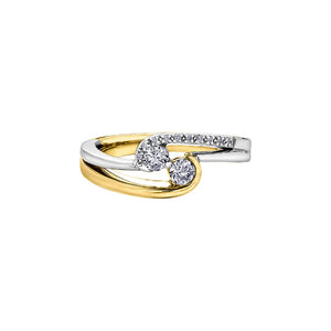 090012 14K Yellow & White Gold .27CT TW Diamond Together Forever Ring