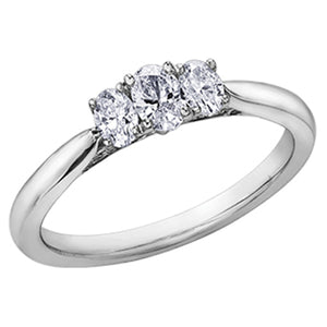 090002 14KT White Gold .50CT TW Oval Diamond Ring 50% OFF FINAL SALE