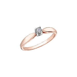 030017 OUT OF STOCK PLEASE ALLOW 3-4 WEEKS FOR DELIVERY 10KT Rose Gold .03CT TW Diamond Ring