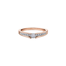 Load image into Gallery viewer, 030169 10K Rose &amp; White Gold &amp; 0.10CT TW Diamond Ring
