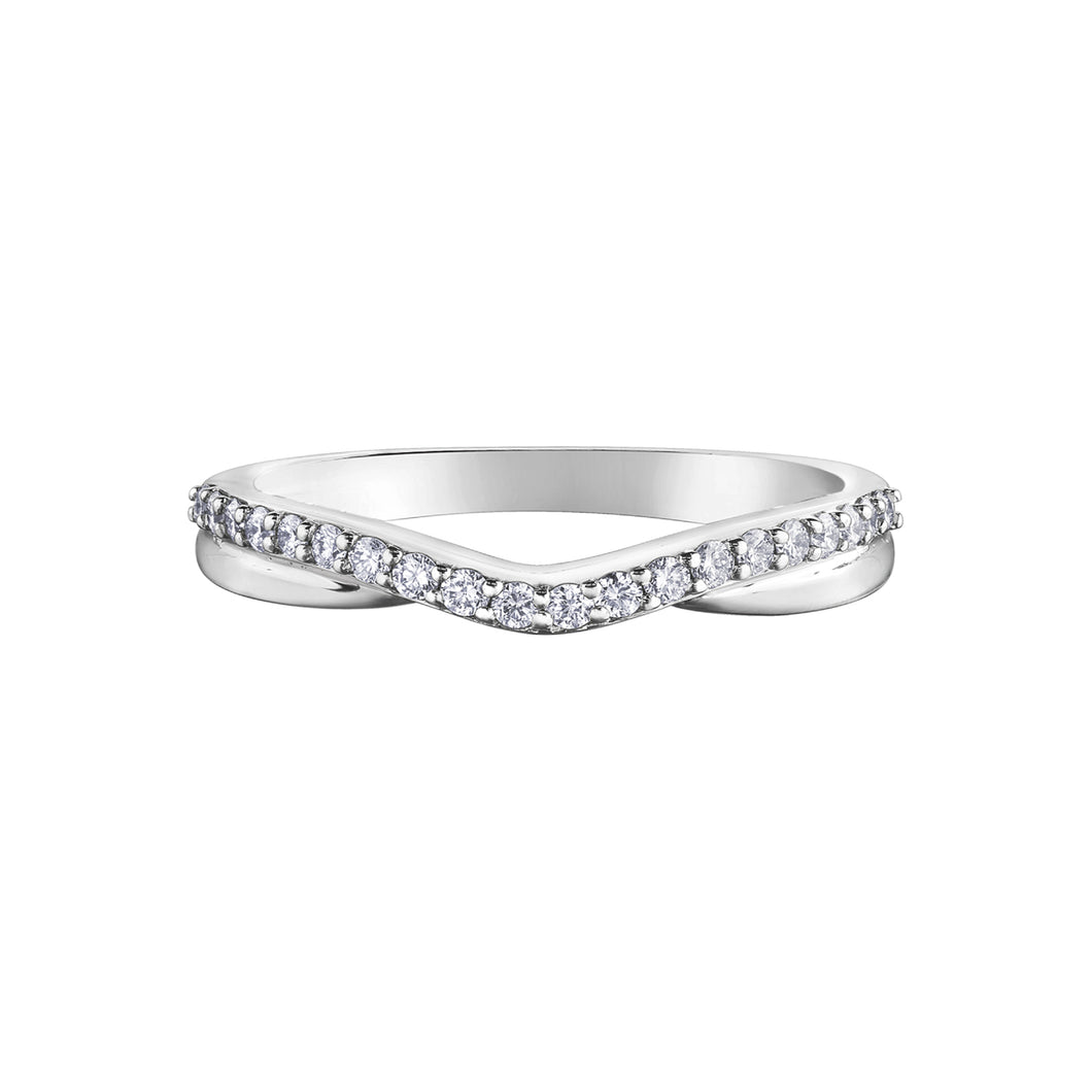 030070 OUT OF STOCK PLEASE ALLOW 3-4 WEEKS FOR DELIVERY 10KT White Gold .10CT TW Diamond Ring