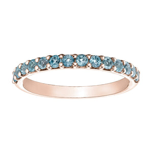 060044 OUT OF STOCK PLEASE ALLOW 3-4 WEEKS FOR DELIVERY 10KT Rose Gold Aquamarine Ring