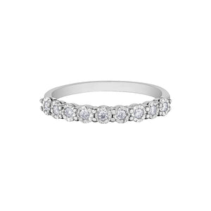 030200 10KT White Gold .05CT TW Diamond Ring