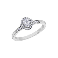Load image into Gallery viewer, 020186 OUT OF STOCK PLEASE ALLOW 3-4 WEEKS FOR DELIVERY 14KT White Gold  0.44CT TW Oval Center Diamond Ring
