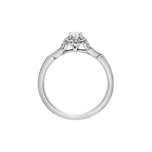 020186 OUT OF STOCK PLEASE ALLOW 3-4 WEEKS FOR DELIVERY 14KT White Gold  0.44CT TW Oval Center Diamond Ring