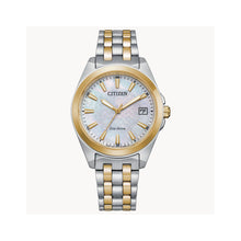 Load image into Gallery viewer, 380153 CITIZEN® Eco-Drive Two-Tone Stainless-Steel Watch With Mother Of Pearl Dial &amp; Date
