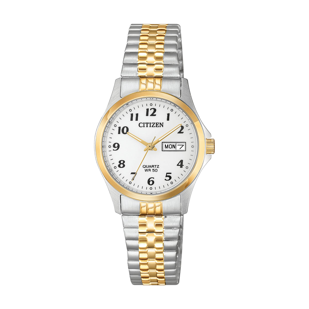 390079 CITIZEN Quartz 2 Toned Expansion Watch with Day/Date