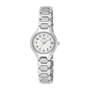 390083 CITIZEN Quartz Stainless Steel Bracelet with White Dial & Date