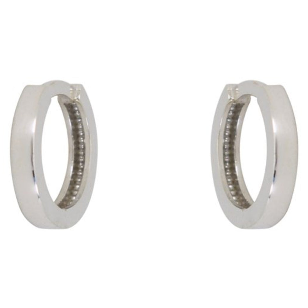 231709 10K White Gold Hoop Earrings