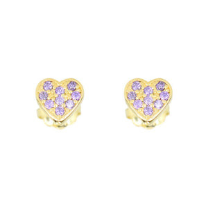 231917 10K Yellow Gold Screwback Heart Children's Stud Earrings