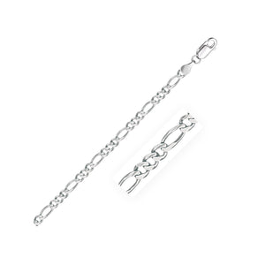 310025 7.5" 1.7mm wide Sterling Silver Figaro Bracelet