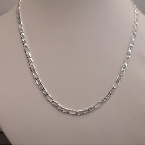 320609 20" 3.1mm wide Sterling Silver Figarucci Chain