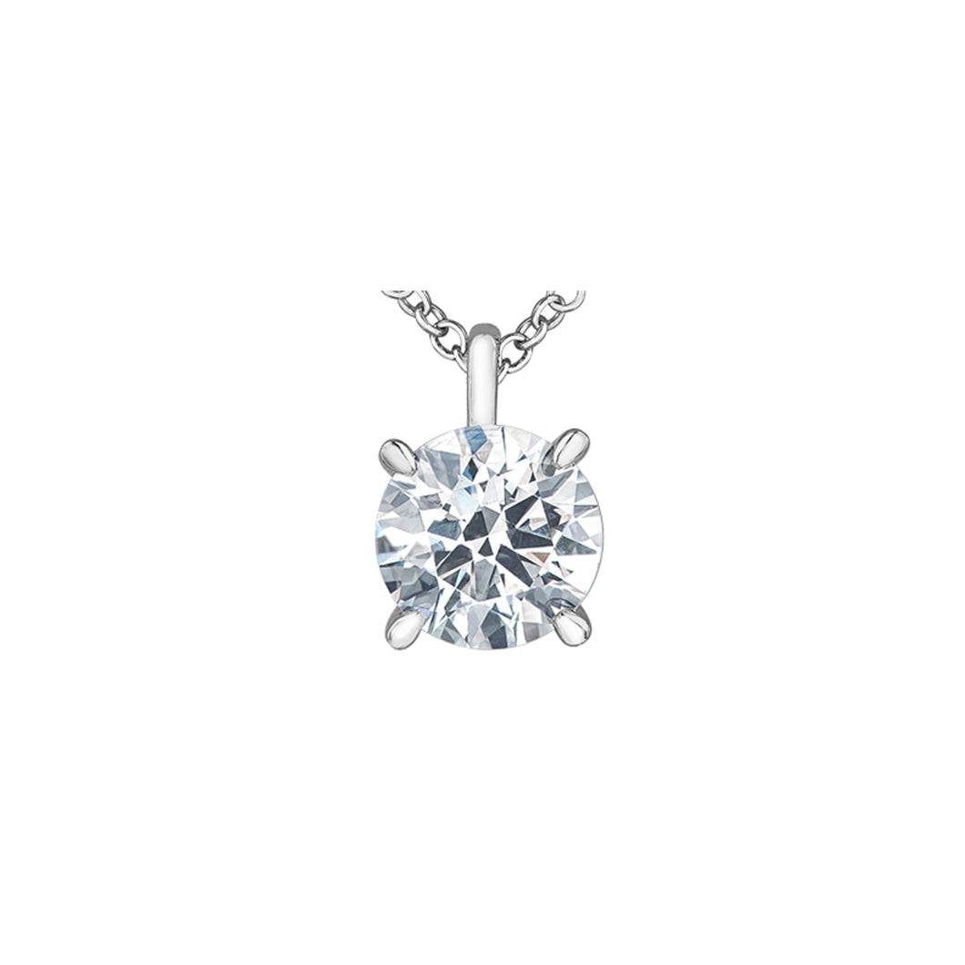 LD101W50 14KT White Gold & .52CT TW LAB CREATED DIAMOND Pendant