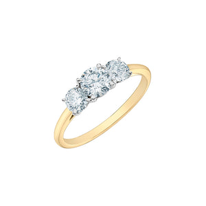 LD107 14KT Yellow & White Gold 2.09CT TW LAB CREATED DIAMOND Ring *50% OFF FINAL SALE*