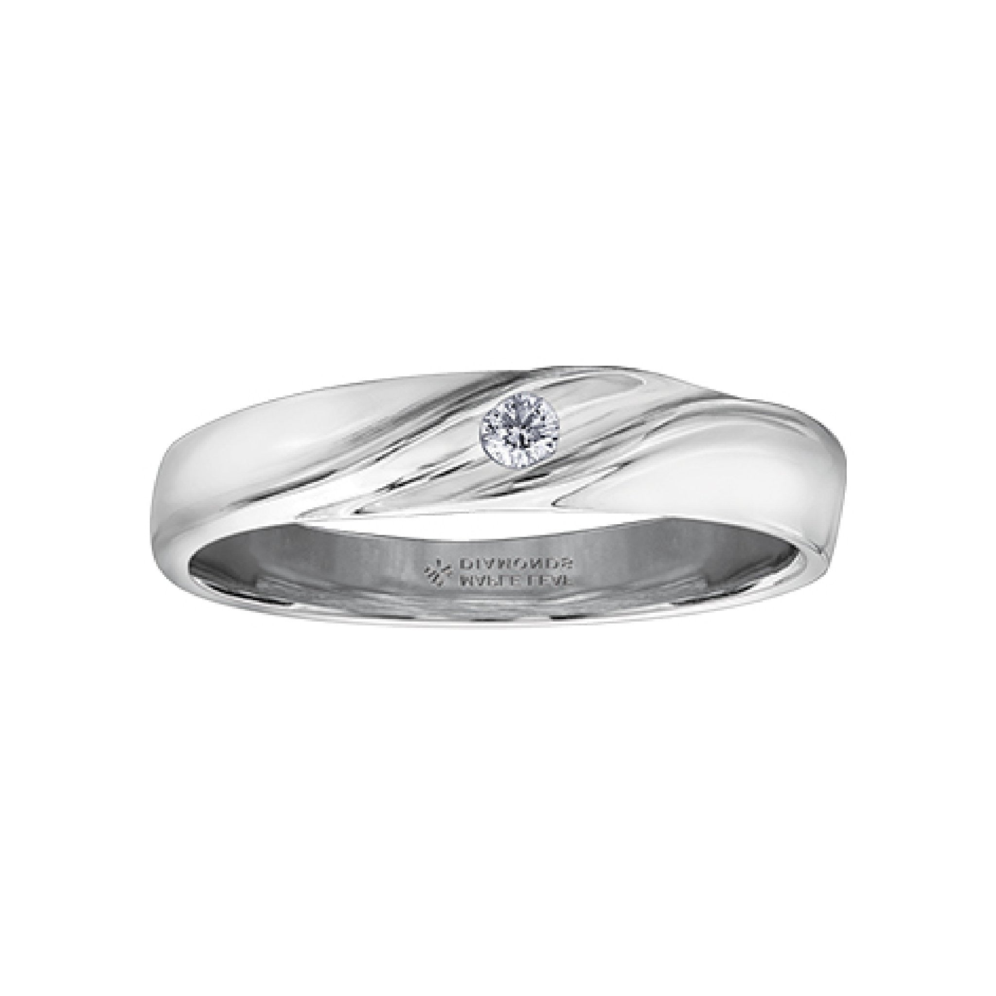 ML439W 14KT White Gold .06 CT TW Canadian Diamond Ring *50% OFF